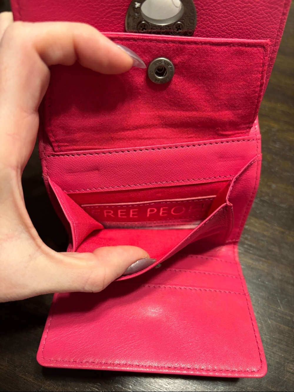 Free People Lock-It-Up Leather Wallet - Pink - Picture 5 of 5